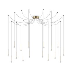 IDEAL LUX Κρεμαστό Φωτιστικό LUCCIOLA LED 16W 3000K Χρυσού Χρώματος – 284019