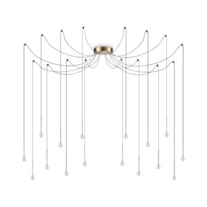 IDEAL LUX Κρεμαστό Φωτιστικό LUCCIOLA LED 16W 3000K Χρυσού Χρώματος – 284019