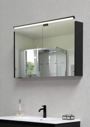 Φωτιστικό Τοίχου Trio Lighting  LED 11,5W Μαύρο Ματ Πλαστικό 1200lm IP44 3000K – 284116032