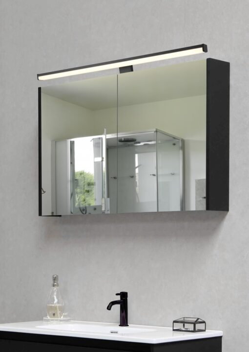 Φωτιστικό Τοίχου Trio Lighting  LED 11,5W Μαύρο Ματ Πλαστικό 1200lm IP44 3000K – 284116032