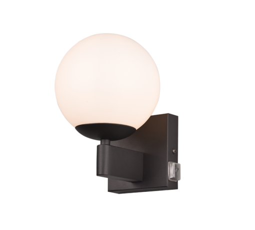 Επιτοίχιο Φωτιστικό Trio Lighting 1xE14 IP44 Μαύρου Χρώματος – 284270132