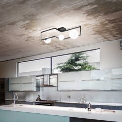 IDEAL LUX Φωτιστικό Οροφής ANGOLO 3xG9 Μαύρου Χρώματος – 284286