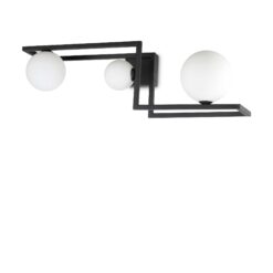 IDEAL LUX Φωτιστικό Οροφής ANGOLO 3xG9 Μαύρου Χρώματος – 284286