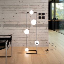 IDEAL LUX Φωτιστικό Δαπέδου ANGOLO 5xG9 Μαύρου Χρώματος – 284309
