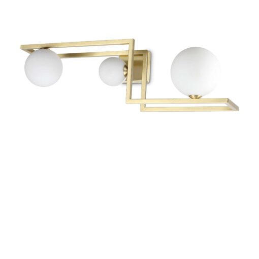 IDEAL LUX Φωτιστικό Οροφής ANGOLO 3xG9 Χρυσού Χρώματος – 284330