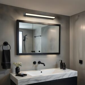 Φωτιστικό Μπάνιου Καθέφτη Περιστρεφόμενο Fabrizio LED 15.5W 1700lm CCT Dimmable Μαύρο IP44 Trio Lighting – 284779132