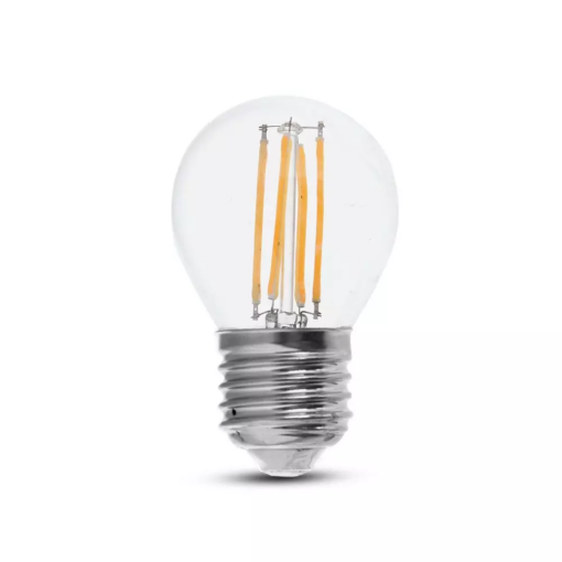 Λάμπα LED E27 G45 Filament 6W Φυσικό λευκό 4000K Γυαλί διάφανο (130 LM/W) V-TAC – 2852