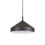 IDEAL LUX Κρεμαστό Φωτιστικό YURTA 1xE27 Μαύρου Χρώματος – 285139