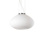 IDEAL LUX Κρεμαστό Φωτιστικό PLISSE 1xE27 Λευκού – 285184