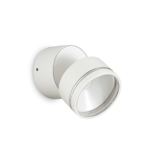 IDEAL LUX Φωτιστικό Τοίχου Βεράντας OMEGA LED 7W 3000K IP54 Λευκού Χρώματος – 285474
