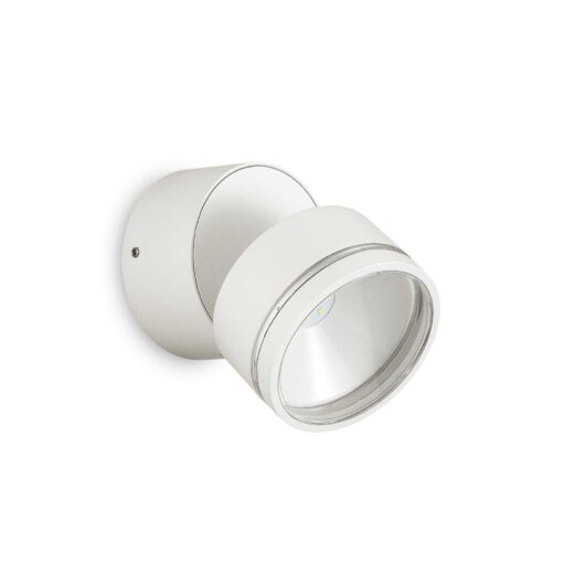 IDEAL LUX Φωτιστικό Τοίχου Βεράντας OMEGA LED 7W 4000K IP54 Λευκού Χρώματος – 285481