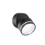 IDEAL LUX Φωτιστικό Τοίχου Βεράντας OMEGA LED 7W 4000K IP54 Μαύρου Χρώματος – 285504