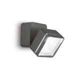 IDEAL LUX Φωτιστικό Τοίχου Βεράντας OMEGA LED 7W 4000K IP54 Χρώματος Ανθρακί – 285511