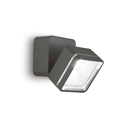 IDEAL LUX Φωτιστικό Τοίχου Βεράντας OMEGA LED 7W 4000K IP54 Χρώματος Ανθρακί – 285511