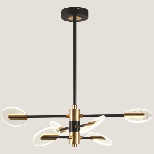 ΦΩΤΙΣΤΙΚΟ ΚΡΕΜΑΣΤΟ 6ΦΩΤΟ LED 42W 3CCT  ΜΑΥΡΟ/ΧΡΥΣΟ EUROLAMP 144-10011