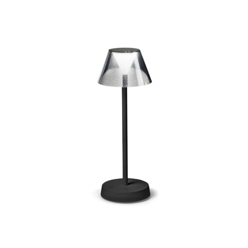 IDEAL LUX Επιτραπέζιο Φωτιστικό LOLITA LED 7W 3000K Επαναφορτιζόμενο Μαύρου Χρώματος – 286716