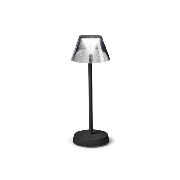 IDEAL LUX Επιτραπέζιο Φωτιστικό LOLITA LED 7W 3000K Επαναφορτιζόμενο Μαύρου Χρώματος – 286716