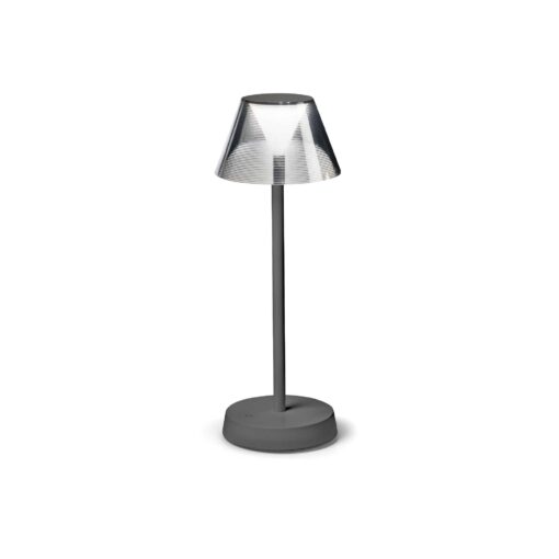 IDEAL LUX Επιτραπέζιο Φωτιστικό LOLITA LED 7W 3000K IP54 Επαναφορτιζόμενο Γκρι Χρώματος – 286730