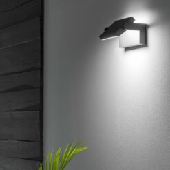 IDEAL LUX Επιτοίχιος Προβολέας SWIPE AP LED 20.5W 3000K IP54 Γκρι Χρώματος – 326863