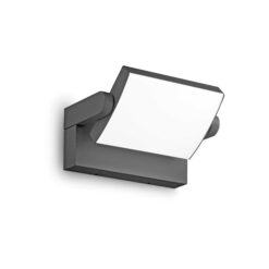 IDEAL LUX Επιτοίχιο Φωτιστικό Βεράντας SWIPE LED 20.5W 3000K IP54 Χρώματος Ανθρακί – 287683