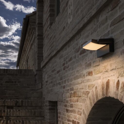 IDEAL LUX Επιτοίχιος Προβολέας SWIPE AP LED 20.5W 3000K IP54 Γκρι Χρώματος – 326863