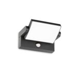 IDEAL LUX Προβολέας Τοίχου Βεράντας SWIPE LED 21W 3000K IP54 Αισθητήρα Κίνησης Χρώματος Ανθρακί – 287713
