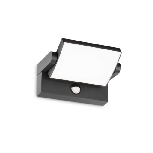 IDEAL LUX Προβολέας Τοίχου Βεράντας SWIPE LED 21W 3000K IP54 Αισθητήρα Κίνησης Χρώματος Ανθρακί – 287713