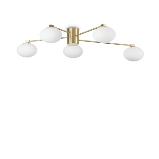 IDEAL LUX Φωτιστικό Οροφής HERMES 5xG9 Χρυσού Χρώματος – 288277