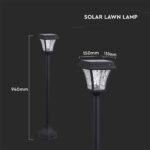 LED Ηλιακό Φωτιστικό Κήπου Δαπέδου 2W V-TAC IP65 με Μαύρο Σώμα CCT – 2891