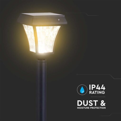 LED Ηλιακό Φωτιστικό Κήπου Δαπέδου 2W V-TAC IP65 με Μαύρο Σώμα CCT – 2891