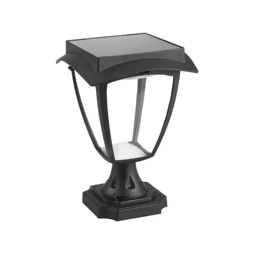 LED Ηλιακό Φαναράκι Δαπέδου 2W V-TAC IP65 Μαύρο Σώμα 3000K+6000K – 2893