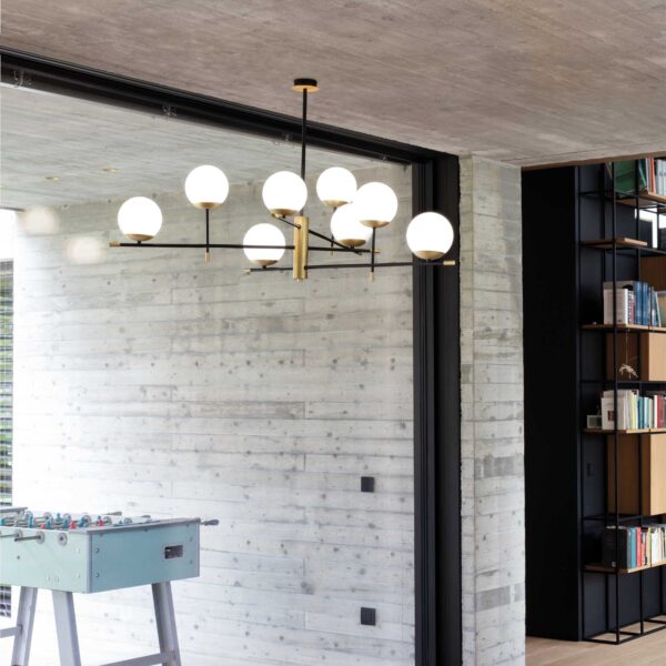 IDEAL LUX Κρεμαστό Φωτιστικό Οροφής GOURMET 9xE14 Λευκού Χρώματος – 289489