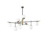 IDEAL LUX Κρεμαστό Φωτιστικό Οροφής GOURMET 9xE14 Λευκού Χρώματος – 289489