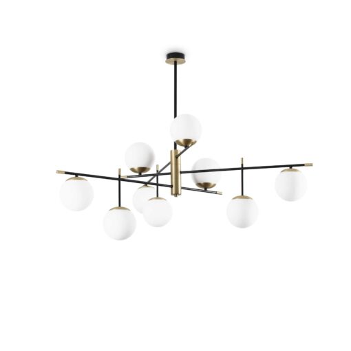 IDEAL LUX Κρεμαστό Φωτιστικό Οροφής GOURMET 9xE14 Λευκού Χρώματος – 289489