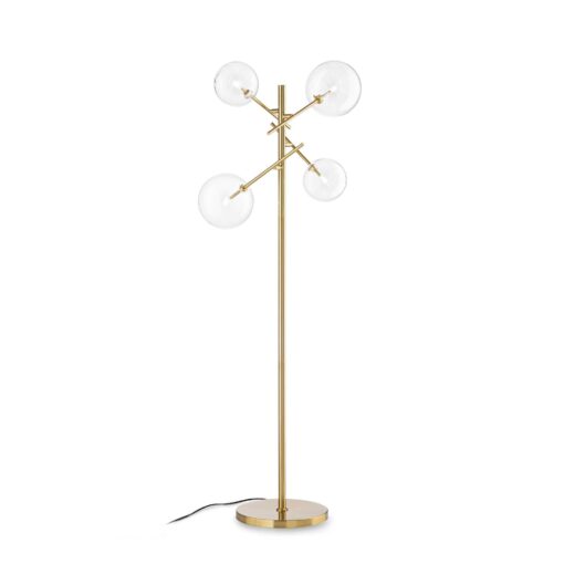 IDEAL LUX Φωτιστικό Δαπέδου EQUINOXE 4xG4 Χρυσού Χρώματος – 290966