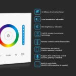 Ασύρματο RF Επιτοίχιο Controller Dimmer Αφής 12V 120W /24V 240W για  LED Ταινίες RGB/RGBW/RGB+CCT V-TAC – 2915