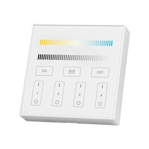 Ασύρματο Επιτοίχιο Controller Αφής RF 12V/24V για LED Ταινίες CCT 4 Ζωνών V-TAC – 2916