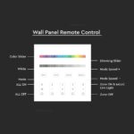 Ασύρματο RF Επιτοίχιο Controller Αφής 12V/24V για Πολύχρωμες LED Ταινίες RGB+W 4 Ζωνών  V-TAC – 2917