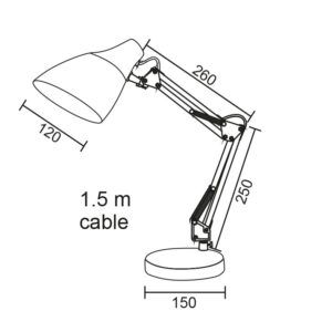 Φωτιστικό Γραφείου E27 Μέταλλο-Πλαστικό Λευκό ACA DECOR – 2918WH