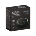 Ασύρματο RF Επιτοίχιο controller Αφής 12V/24V για Μονόχρωμες LED Ταινίες Μαύρο V-TAC – 2920