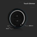 Ασύρματο RF Επιτοίχιο controller Αφής 12V/24V για Μονόχρωμες LED Ταινίες Μαύρο V-TAC – 2920