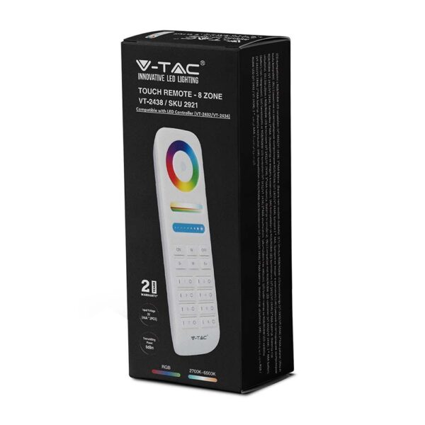 RF Χειριστήριο Αφής  RGB+CCT 8 ζωνών V-TAC – 2921
