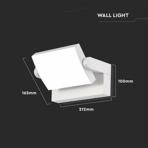 LED Επιτοίχιο Φωτιστικό Εξωτερικού Χώρου Περιστρεφόμενο Λευκό 17W IP65 Θερμό  3000K V-TAC – 2934