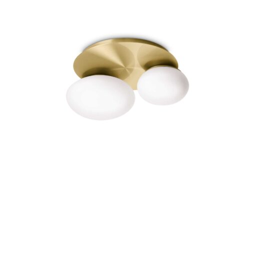 IDEAL LUX Φωτιστικό Οροφής NINFEA 2xGX53 Χρυσού Χρώματος – 293653