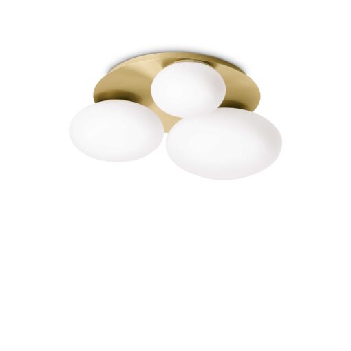 IDEAL LUX Φωτιστικό Οροφής NINFEA 3xGX53 Χρυσού Χρώματος – 293660