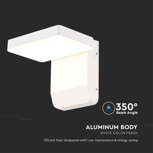 LED Επιτοίχιο Φωτιστικό Εξωτερικού Χώρου Περιστρεφόμενο Λευκό 17W IP65 Θερμό 3000K V-TAC – 2942