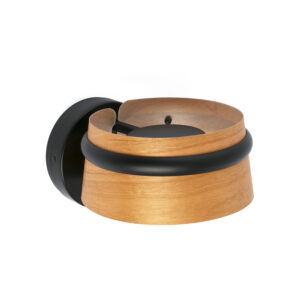 ΦΩΤΙΣΤΙΚΟ ΤΟΙΧΟΥ LOOP CHERRY WOOD ΜΑΥΡΟ   FARO – 29565