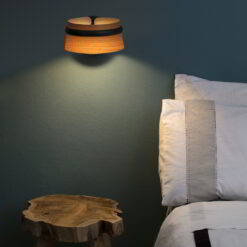 Faro Barcelona 29565 LOOP Φωτιστικό Τοίχου Μαύρο Ξύλο Cherry 6W 221lm 2700K Dimmable