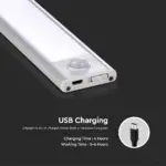 LED Φωτιστικό Πάγκου-Ντουλάπας 1.5W Λευκό με Ανιχνευτή Κίνησης 4000Κ Φυσικό V-TAC – 2958