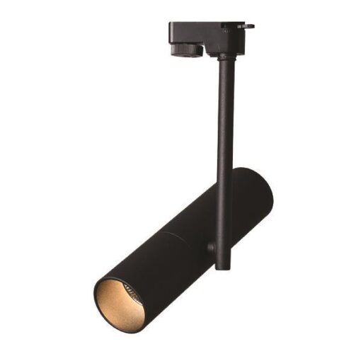 ΣΠΟΤ ΡΑΓΑΣ 2 ΓΡΑΜΜΩΝ GU10 Φ53x200mm ΜΑΥΡΟ EUROLAMP – 145-59085